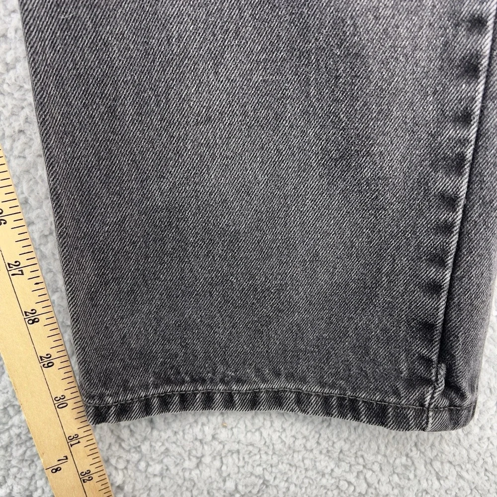Levi's 505 Regular Fit Jeans Mens 33x32 Black Gray Denim Straight Leg Button Fly